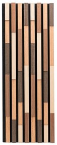 Panou riflaj acustic decorativ, MDF si pasla, AC25, 80x30x1.8cm, Multicolor