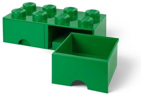 Cutie depozitare cu 2 compartimente LEGO®, verde