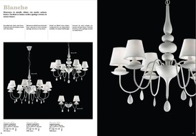 Candelabru 8 brate diametru 92cm BLANCHE SP8 BIANCO 035574