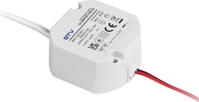 Transformator GTV pentru bandă LED, 15W, 12V, IP20 Plastic, 15 W, 12 V