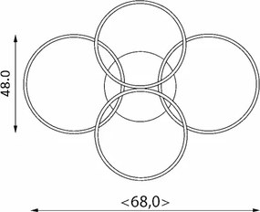 Plafonieră LED dimabilă Brilagi ORBITS LED/49W/230V 3000-6000K + telecomandă