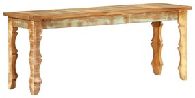 Banca solida din lemn reciclat, 110x35x45 cm