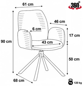 Set de scaune de sufragerie DCH-D1330 BK2, 2 buc.