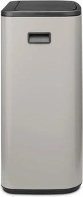 Cos de gunoi Brabantia Bo Touch 1010456, 2x30 l, Deschidere lina si silentioasa, Gri