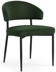MAZZONI EXPORT IRIS Verde Pădure (material Victoria 68AC) - SCAUN MODERN TAPIȚAT PENTRU SALON/SUFRAGERIE LOFT