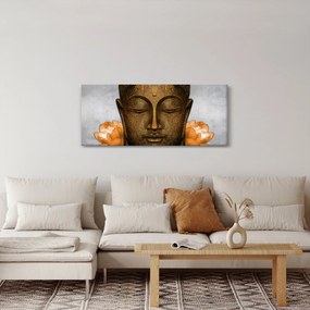 Tablou cu statuie cu detaliu a feței (120x50 cm)