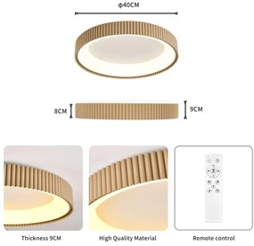Brilagi - Plafonieră LED dimabilă FALCON MODERN LED/30W/230V 40 cm bej + telecomandă