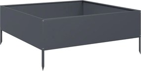 vidaXL Strat înălțat de grădină, antracit, 100x100x25 cm, oțel