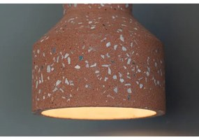 Lustră pe cablu RESIN 1xE27/11W/230V roz/neagră Klausen 111038