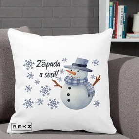 Perna Decorativa Zapada a Sosit Om de Zapada, 40x40 cm, Alba Mata, Husa Detasabila, Perna Inclusa, BEKZ®