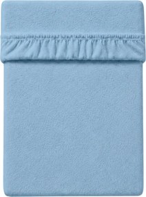 Cearșaf din fleece cu elastic MOLTON albastru deschis 90 x 200 cm