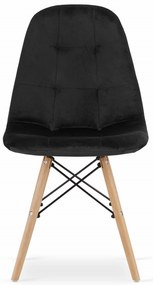 Scaun de masa din catifea neagra, DUMO