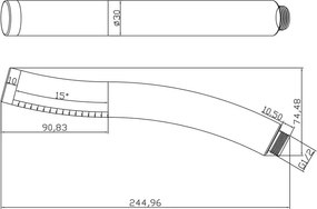 Cap de duș argintiu lucios din plastic – Sapho