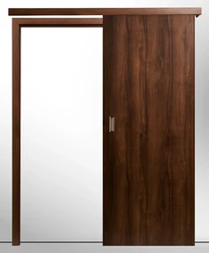 Usa glisanta HDF aplicata pe perete - Colectia Basic Toc reglabil de bordare 260-350 mm, Gri Antracit, Folie Decor, 2010 mm, 820 - 900 mm