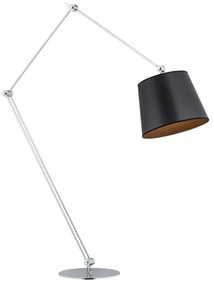 Lampadar de podea modern reglabil ZAKYNTOS BIS negru