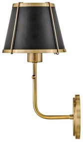 Lampă de perete Hinkley HK-CLARKE1-BR-BK CLARKE 1xE27/40W/230V alamă/negru
