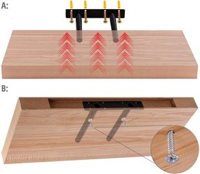 Raft de perete stilist Volato, 40 cm, roșu