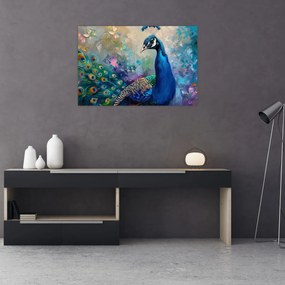 Tablou - Pictura de un păun (90x60 cm)