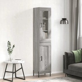 vidaXL Dulap înalt, gri sonoma, 34,5x34x180 cm, lemn prelucrat