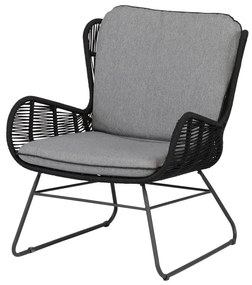 Fotoliu de grădină Exotan Grace, negru