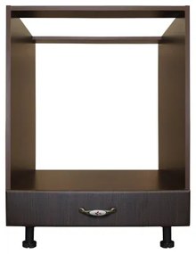 Corp pentru cuptor incorporabil cu sertar Zebra, wenge/MDF Wenge, fara blat, 60 x 82 x 57 cm