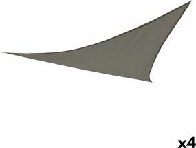 Umbrele din pânză Aktive Gri 500 x 0,5 x 500 cm Triunghiular (4 Unități)