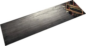 vidaXL Covor de bucătărie lavabil model sticlă vin, 60x300 cm, catifea
