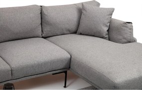 Colțar gri Artie Leo, colț pe partea dreaptă