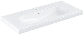 Lavoar Grohe Euro Ceramic 100 cm, montare pe mobilier, PureGuard, alb - 3958500H