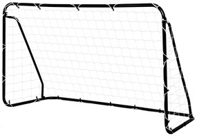 HOMCOM But de fotbal - portiță de fotbal - but de antrenament dim. 203L x 81l x 120H cm - șasiu metal epoxidic poliester - pichete incluse - negru | Aosom Romania