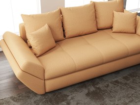 Canapea extensibilă dumonde cu ladă de depozitare si sezut confortabil din spuma high-density, Loana Enjoy Mango 250x100 cm