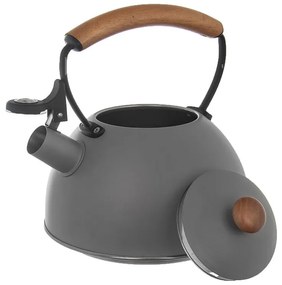 Ceainic inox cu fluier WOODEN, 2,9 l