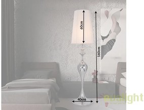 Lampadar elegant design modern, Lucie alb