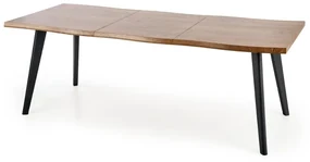 Masa de bucaterie Dickson, lemn natural/negru