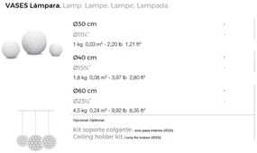 CORP DE ILUMINAT LED DECORATIV VASES LAMPS 60cm
