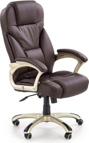 Scaun de birou DESMOND, maro inchis, piele ecologica, 67x70x112/119 cm