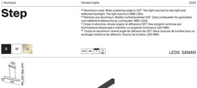Lustra LED suspendata design modern Step auriu 23W