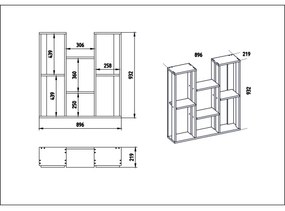 Suport de plante NEVADA 93x90 cm maro