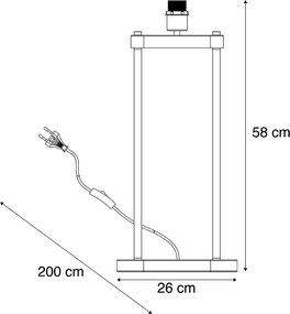 Lampă de masă modernă neagră - Thijmen