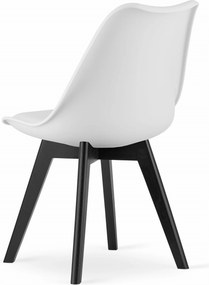 OFERTA Scaun alb BALI MARK cu picioare negre II. calitate