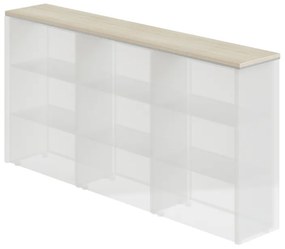 Panoul superior TopOffice Premium pentru dulap 2x lat și 2x îngust, salcâm deschis