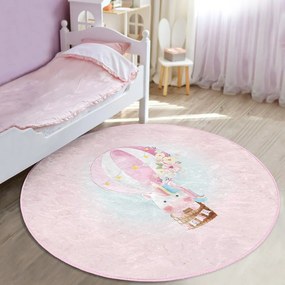 Covor pentru copii roz ø 120 cm Comfort – Mila Home