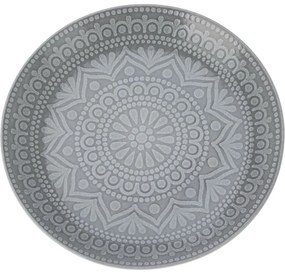 Farfurie întinsă din gresie Ethnic, diam 27 cm,gri