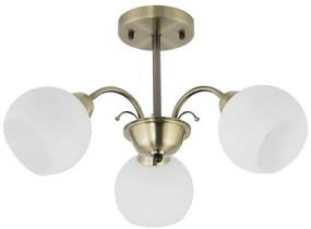 Candelabru pe tijă NESTOR 3xE27/40W/230V, alamă