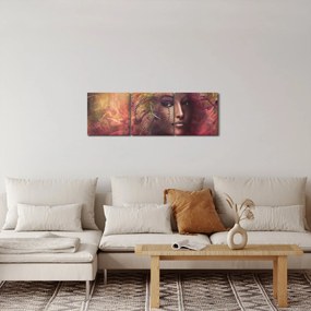 Tablou - Femeie de fantezie (cu ceas) (90x30 cm)