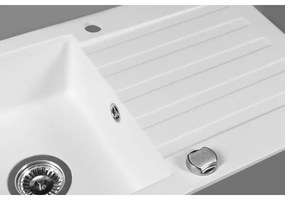 Sapho - Chiuvetă de bucătărie 78 x 44 cm, din granit, alb