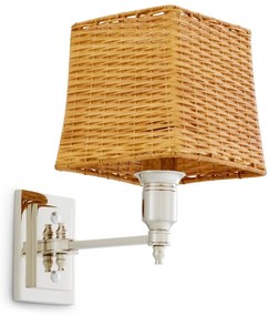 Aplica de perete LUX cu abajur din ratan Lexington nickel