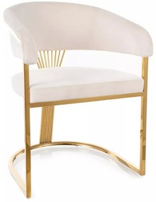 Scaun Crown velvet bej deschis/auriu Blu22