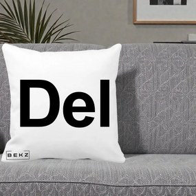 Perna Personalizata Tasta Del Tipografie Bold, 40x40 cm, Alba Mata, Husa Detasabila, Perna Inclusa, BEKZ®