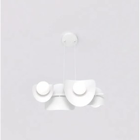 Lustră suspendată ELEMENTI pe cablu 4xG9/8W/230V, albă